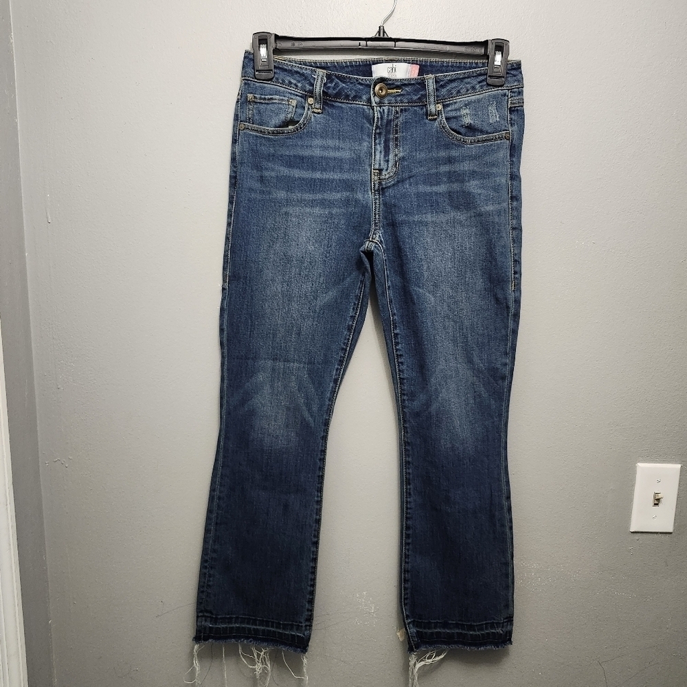Cabi women's kick it crop jeans size 4 blue